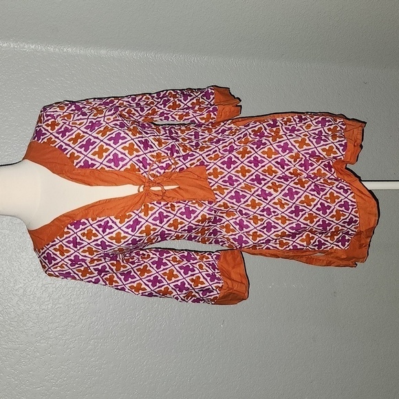 Banana Republic Orange/Purple Swimsuit Cover up or Tunic Size Small - Picture 1 of 7